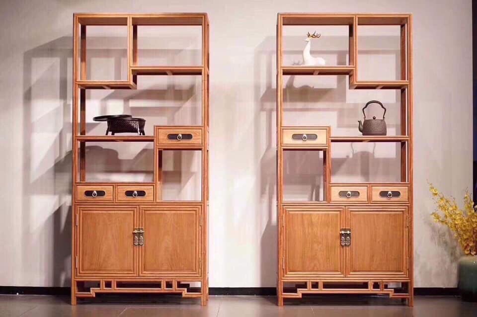 Tủ trang trí đồ gốm mẫu 6