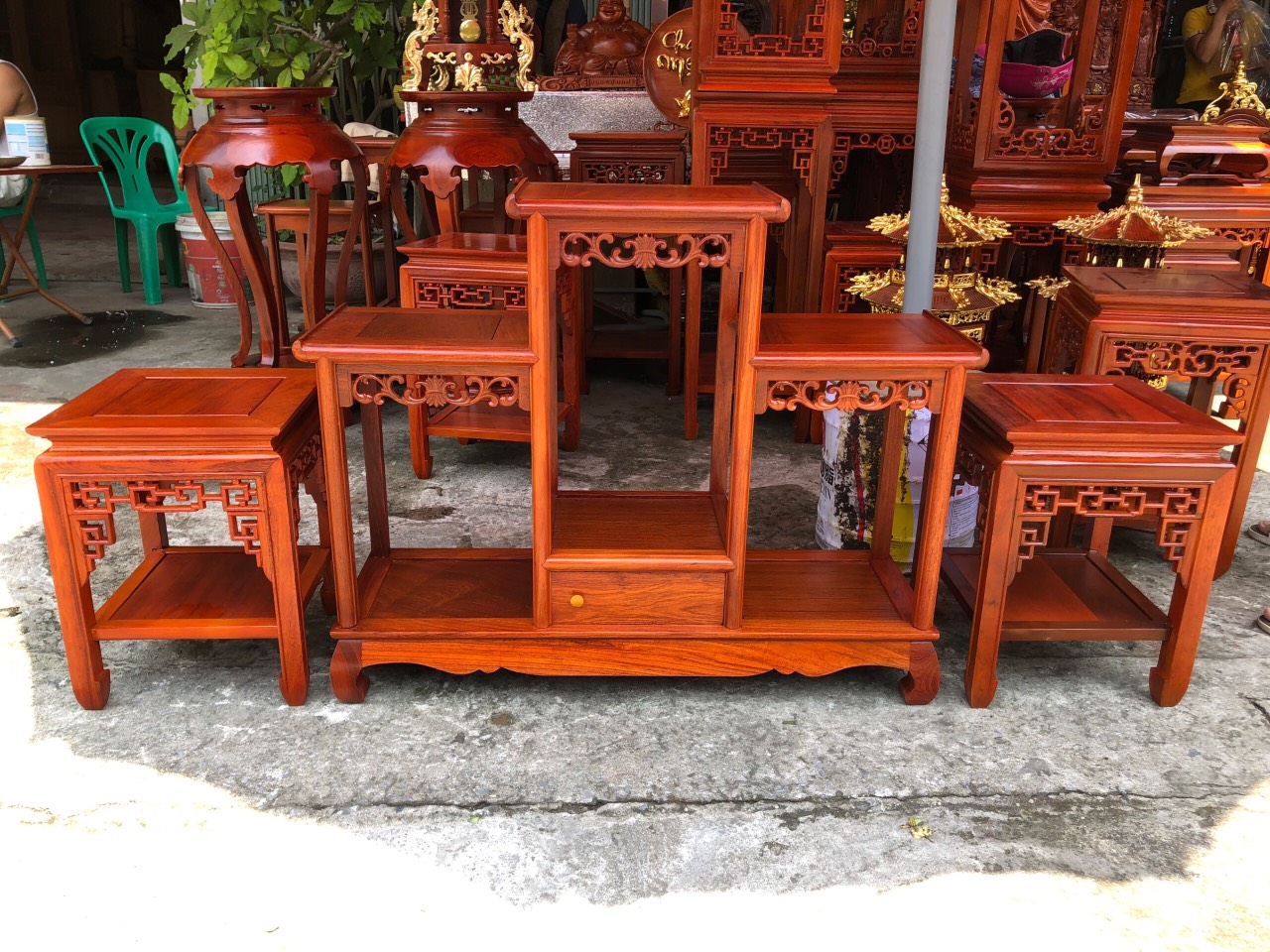 Bộ 3 kê tượng và rượu tượng mẫu 3