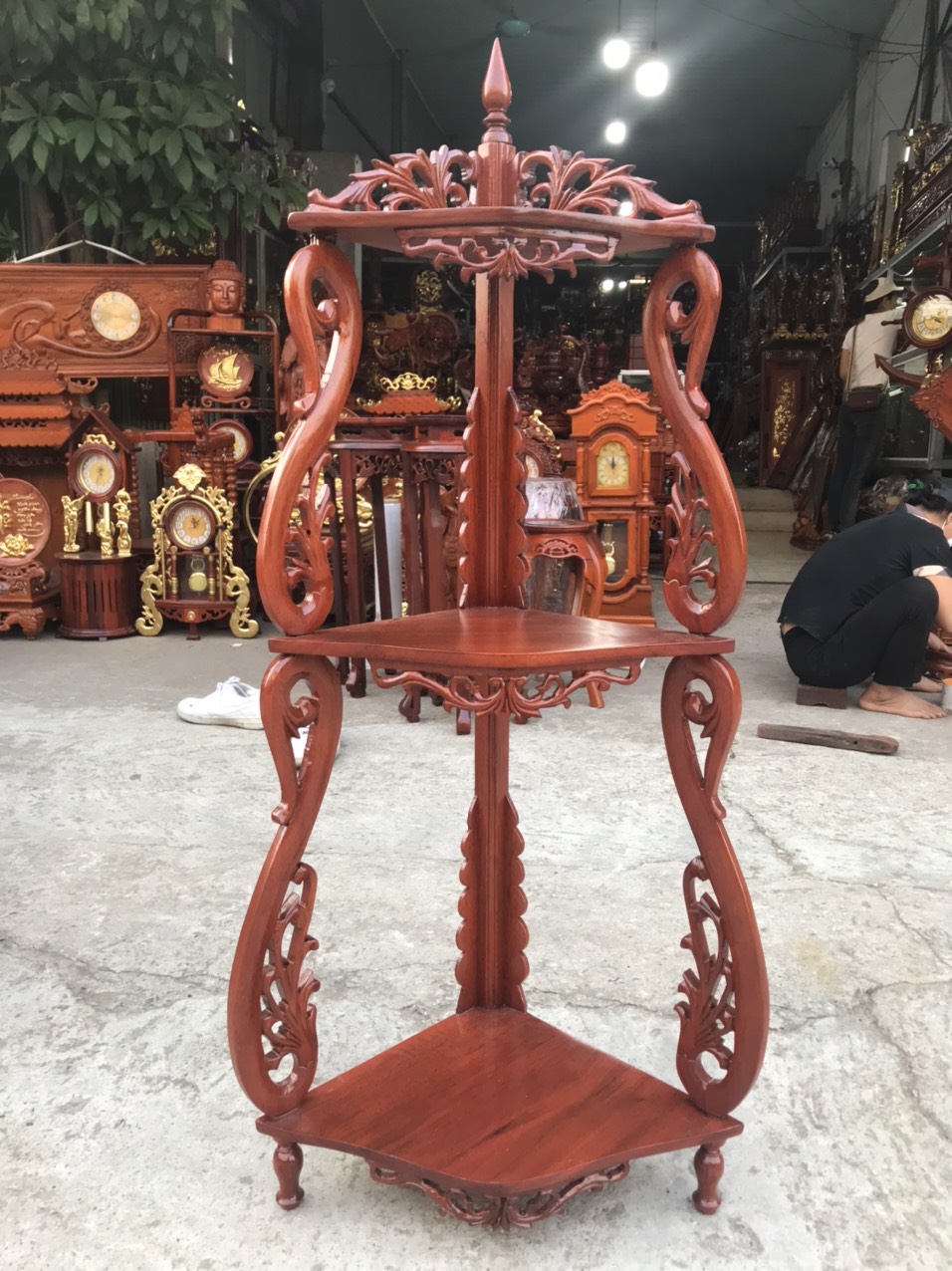 Kệ góc tường cao 1m17