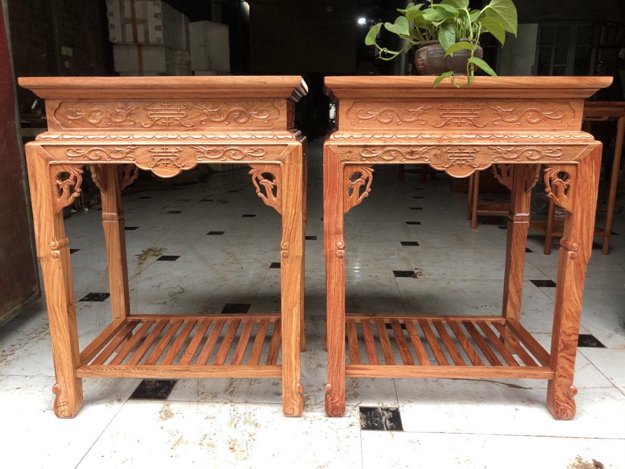 Bàn kệ tượng chiện rồng mẫu 3
