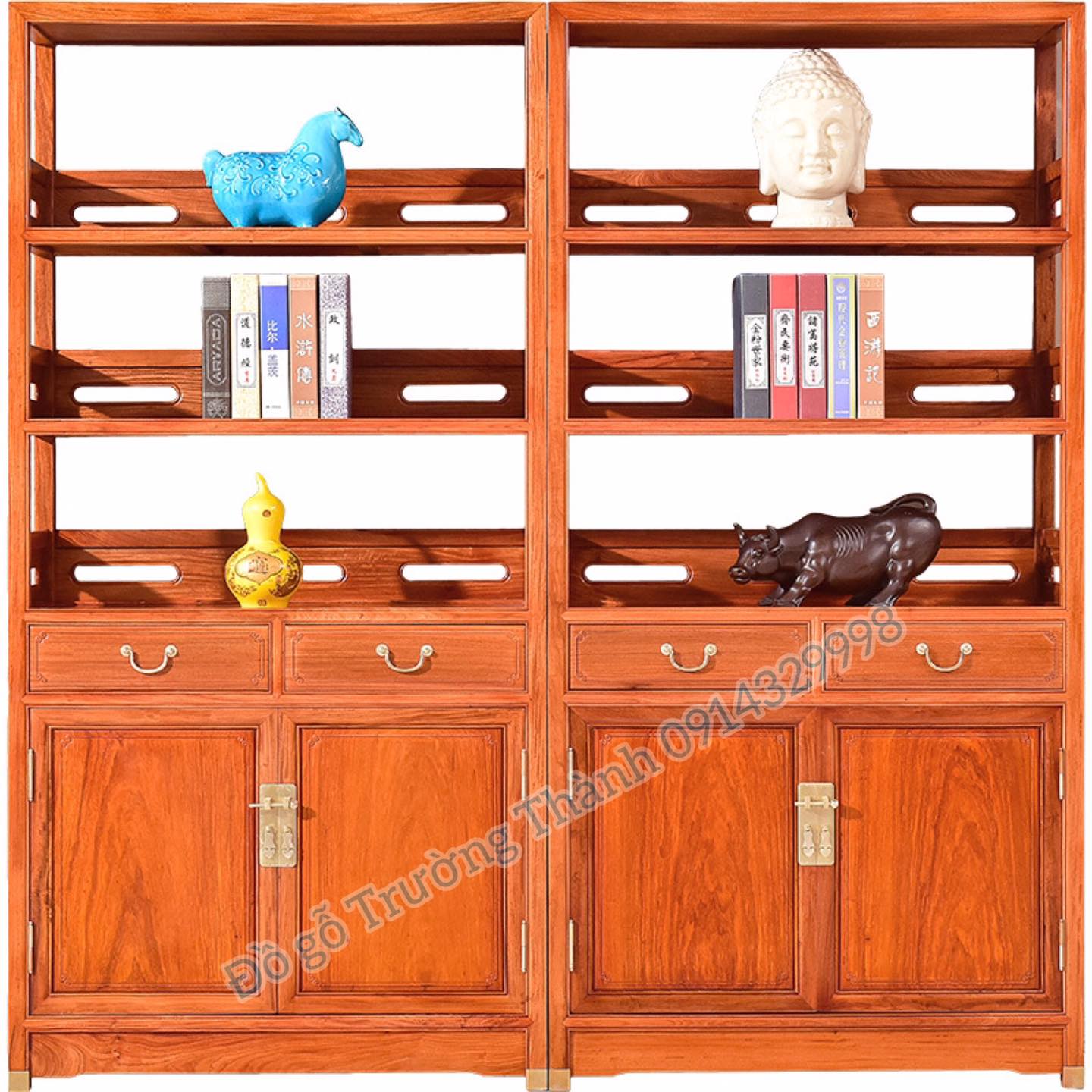Tủ sách và tủ gốm sứ  2